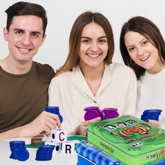 LCR (Left Right Center) in Blue & Dice Game in Green Tin Gift Set Bundle – 2