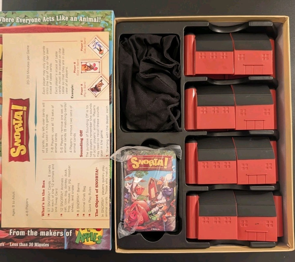 SNORTA! Farm Animal Barnyard Sounds Family Board Game Mattel 2007 100% Complete