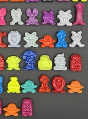 Lot of 74 Crazy Bones Classic Buddies Clear Variations – Some Duplicates
