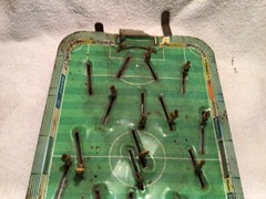 Vtg. Tin Litho Tabletop Olympic Soccer Football Game by Technofix 1960s HTF Toy