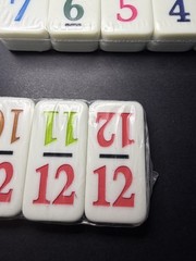 Mexican Train Dominoes Double 12 Number to Go Travel Size Zip Up Case-NO TRAINS