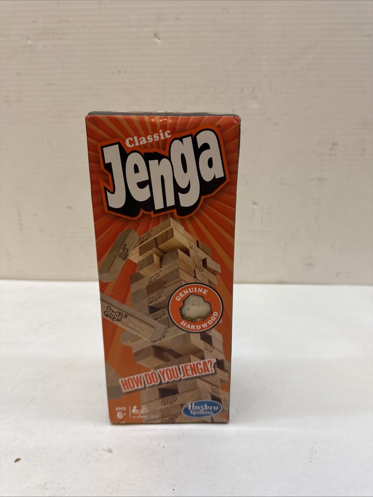 Hasbro Classic Jenga Game 2019 Genuine Hardwood Blocks 54 Pieces 6+ New In Box