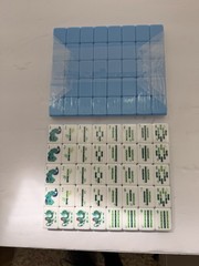 mahjong tiles vibrant layered American style 4 Layered 160 tiles Baby Blue New