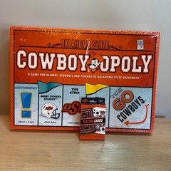 Oklahoma State Cowboy-Opoly Board Game & Playing Cards Set OSU Late for the Sky