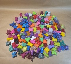 Gogo’s Crazy Bones VINTAGE BULK LOT Figures Clear Glitter Sports
