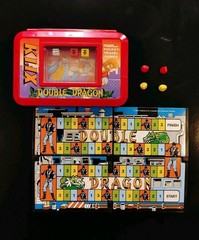 DOUBLE DRAGON Tiger Pocket Travel Games 1989 Klix COMPLETE w/ Manual & Pieces