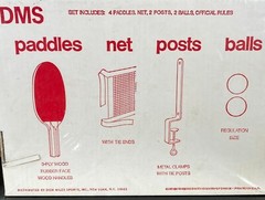 Vintage DMS Dick Miles Sports Table Tennis Beer Ping Pong Set Paddles/Net/Ball
