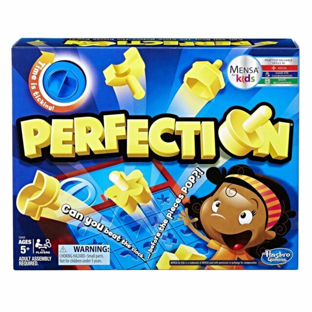 Hasbro Gaming Perfection Game for Preschoolers and Kids Ages 5 and Up, Popping