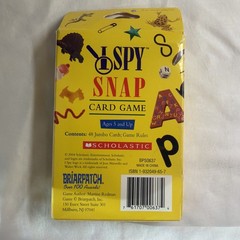I Spy Snap Card Game Briarpatch 1998 Ages 5 and Up