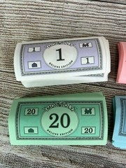 1998 Monopoly Deluxe Edition Replacement Parts Play Money Cash Pre-owned