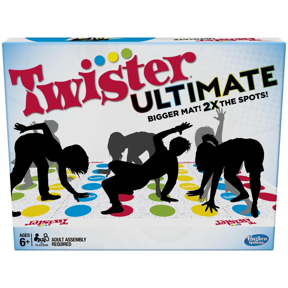 Hasbro Gaming Twister Ultimate: Bigger Mat, More Colored Large, Multicolor