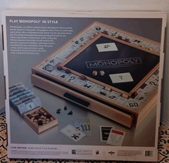 Monopoly Luxe Edition Maple Wood Cabinet Luxury Premium Game Board