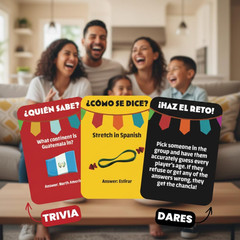 Viral Studios ¿Cómo Se Dice? – Hilarious Spanish Party Card Game, “Chancla” Incl