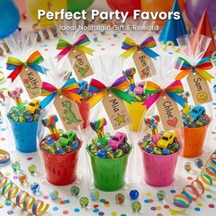 POPLAY Colorful Glass Marbles, 0.6 inch 60 PCS 1 Multicolored