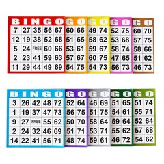 Bingo Game Cards – 100 Books of 10 Sheets – Fun Family Activity, Party Supplies