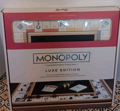 Monopoly Luxe Edition Maple Wood Cabinet Luxury Premium Game Board