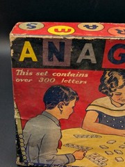 Antique ANAGRAMS Word Game Original Box, 300ish Letter Tiles, Transogram Co #80