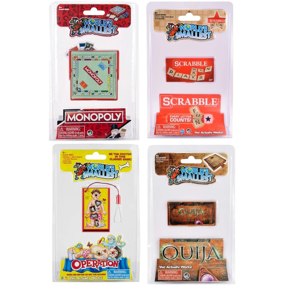 Compact Mini Games – Monopoly, Scrabble, Operation & Ouija – Ideal For Parties
