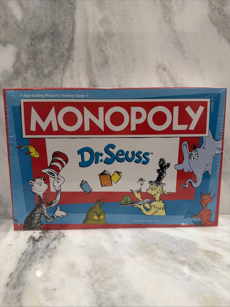 Monopoly Dr. Seuss Edition Game Board USAopoly Hasbro NEW