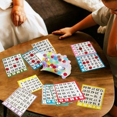Bingo Game Cards – 100 Books of 10 Sheets – Fun Family Activity, Party Supplies