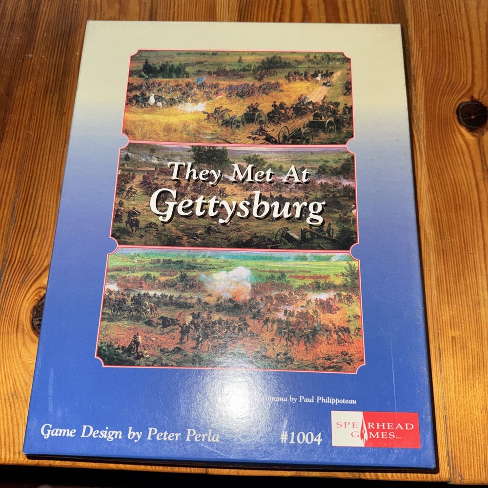 They Met At Gettysburg – 1st Edition Spearhead Games – UNPUNCHED (1996) Box Wear