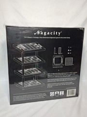 Sagacity Strategic Board, 3D alignment Game, 2-4 Players, 3+ Years. Black Box