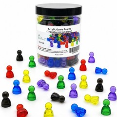 Game Pawns,120 Pieces,6 Colors,Translucent Game Pieces