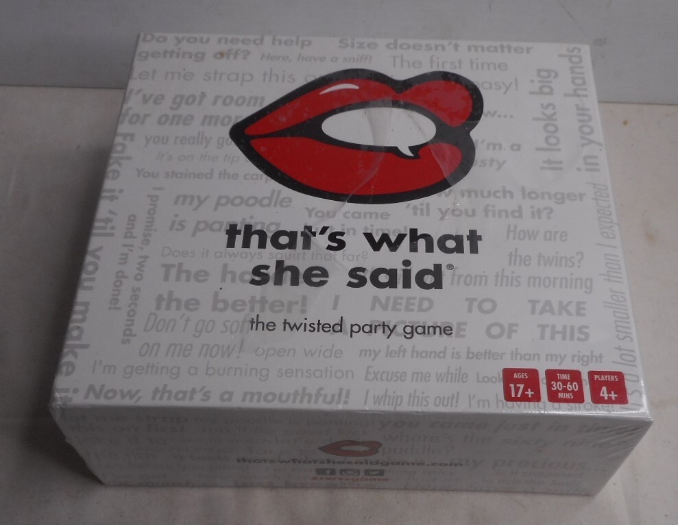 THAT’S WHAT SHE SAID “a twisted game of innuendos” Factory-sealed Box Ages 17+