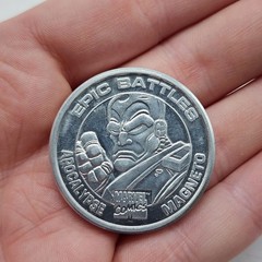 Apocalypse Vs Magneto Aluminum Slammer X-Men Marvel Epic Battles 90s Pogs
