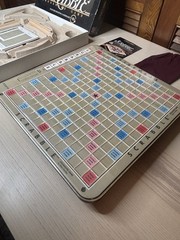 Scrabble Deluxe Edition EUC Rotating Turntable 1989 COMPLETE Milton Bradley