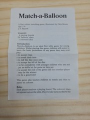 Vtg 1973 Ravensburger Match-A-Balloon Color Matching Game Dick Bruna Complete