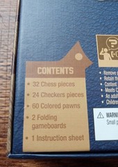 Game Gallery 2in1 Chess Checkers Chinese Checkers Board Game Set NIB