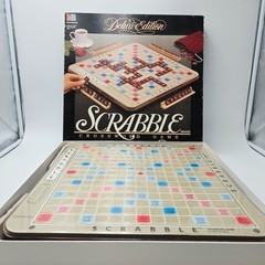 Milton Bradley 1989 #4034 Scrabble Deluxe Edition Board Game Complete Turntable