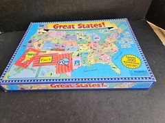 Vintage Great States Board Game – Complete – Open Box