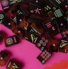American Mahjong Game Set, 160 Tortoise color Mah Jong Tiles,+Free storage Bag