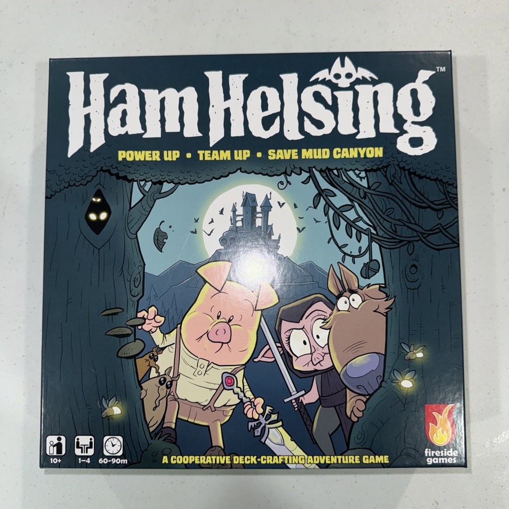 Ham Helsing Adventure Board Game Graphic Novel Monster Hunting Pig Ages 10+ Used