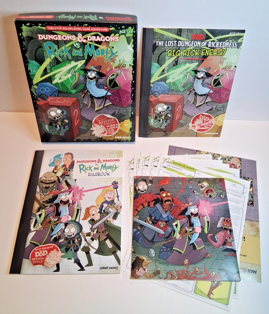 Dungeons And Dragons VS Rick And Morty D&D Tabletop Role Playing Game *No Dice