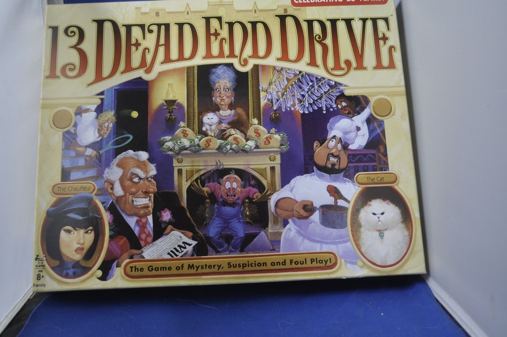 13 Dead End Drive Board Game Milton Bradley -Family Game Night Kids & Adults