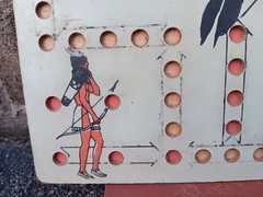 Vintage WA-HOO Gameboard Indian Marble Board Game, Creative Ideas, Gatesville TX