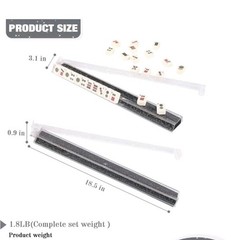 Mahjong Racks with Pushers, 18.5 inches x 3.1 inches, Bling Clear 3pak
