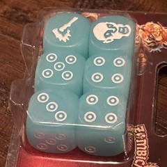 Zombicide White Death Kickstarter Frost Dice Set by CMON Free Shipping New