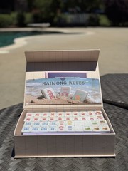 Floating Mahjongg Travel Size Tile Game Set w/ Rules Booklet, 4+ Players