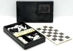 Ukraine Ukrainian USSR Mini Pocket Travel Magnetic Chess Checkers DOMINO GOOD