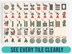 American Mahjong Set with 166 Engraved Tiles, Racks with Integrated Pushers, Til