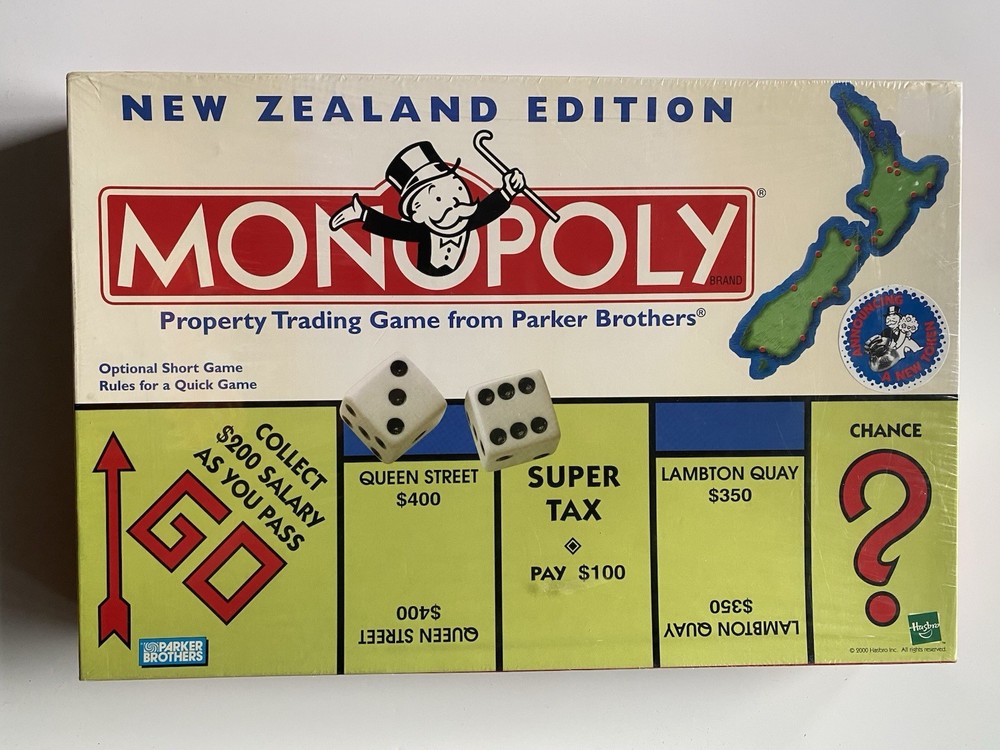 *SEALED* Monopoly NEW ZEALAND EDITION 2000 Board Game New Vintage Hasbro