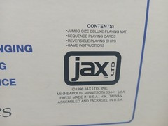 Vintage 1996 Jumbo Sequence Board Game Jax COMPLETE Cushion Mat Cards Chips