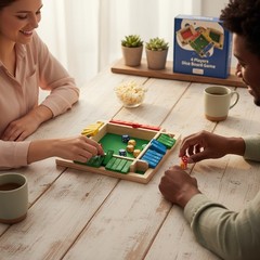 Wooden Dice Board Game Shut The Box for 4 Players Flaps & Dices Game Parent-chi