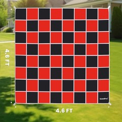 Quadpro 2-in-1 Giant Checkers & Tic Tac Toe Game Set Outdoor Backyard Game