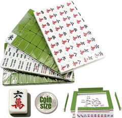 Mini Chinese Mahjong Set – 144Pcs Traditional Travel Game with Case, Portable Sm