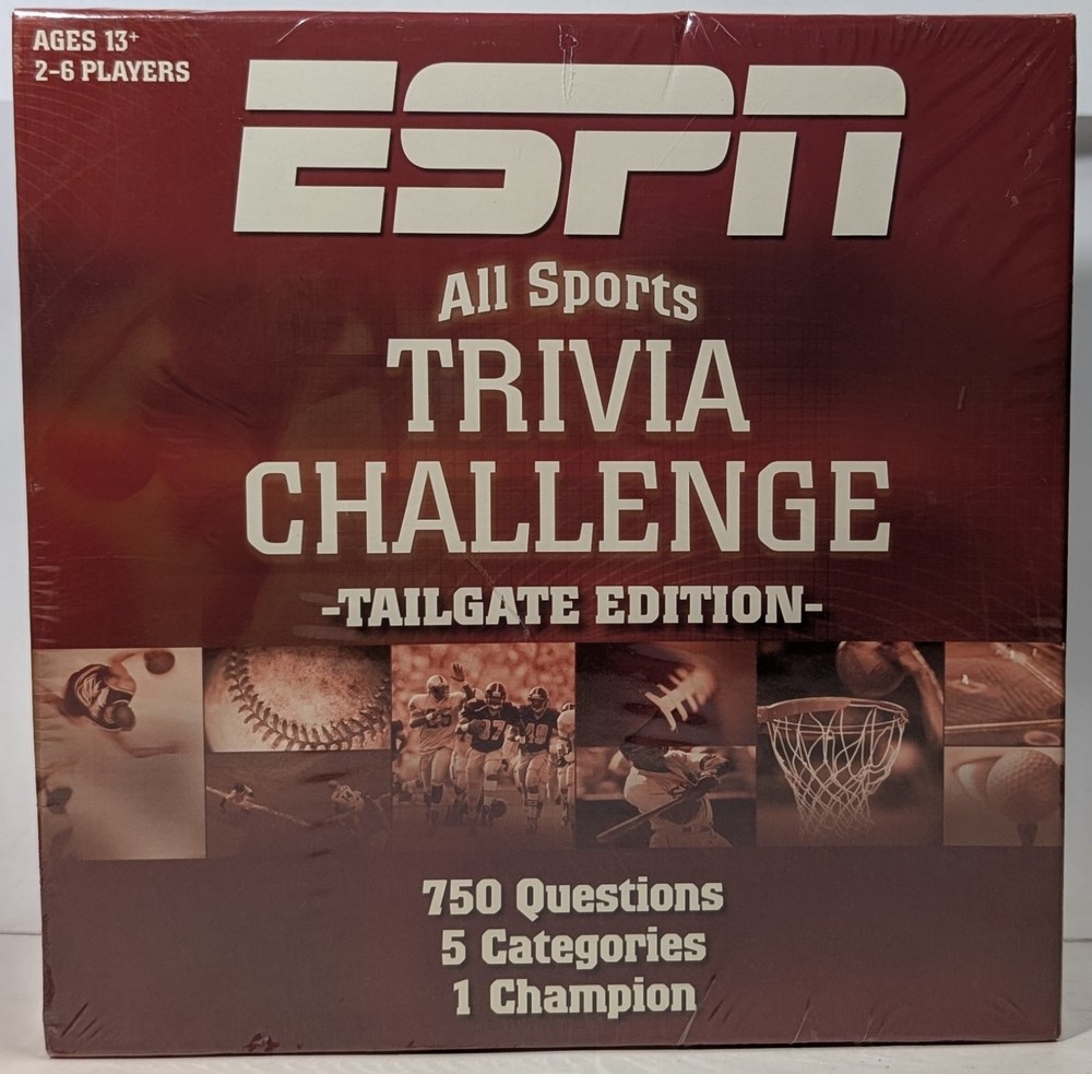 ESPN All Sports Trivia Challenge Tailgate Edition 750 Questions Ages 13+ Sealed